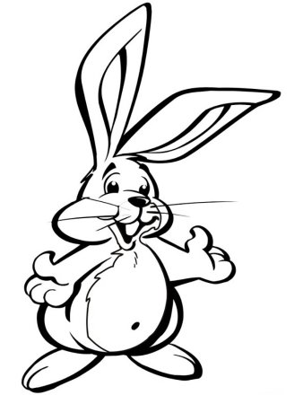 Кролик раскраска
