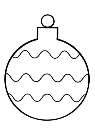 Новогодний шар раскраска