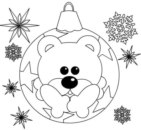 Новогодний шар раскраска