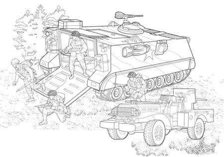 Раскраска «Военная техника»