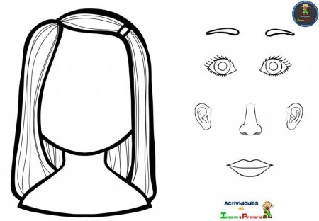 Волосы раскраска для детей