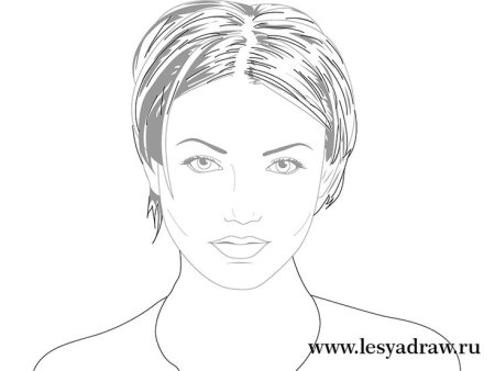 Контур лица для рисования для детей