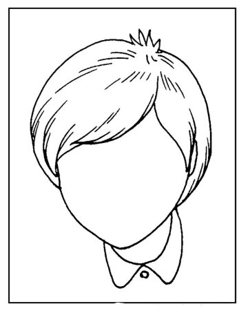 Раскраска портрет мамы для детей 4-5 лет