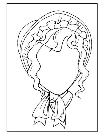 Лицо женщины для раскрашивания