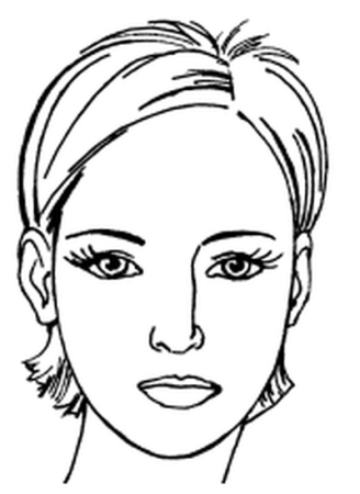 Лицо девушки раскраска