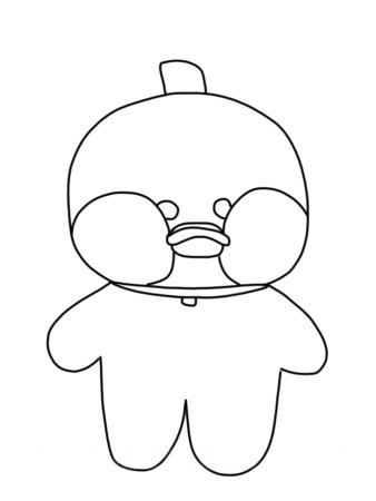 Уточка лалафанфан раскраска