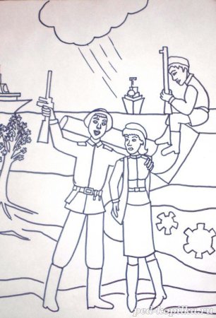 Солдат раскраска для детей