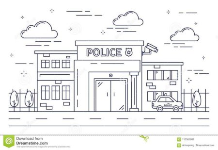 Раскраска полицейский участок