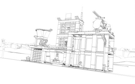 Полицейский участок для раскрашивания