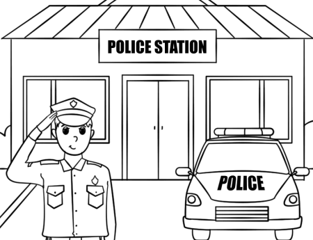 Раскраски лего Сити полицейский участок