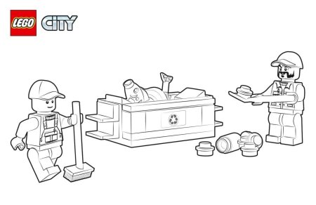 Разукрашки лего Сити полиция