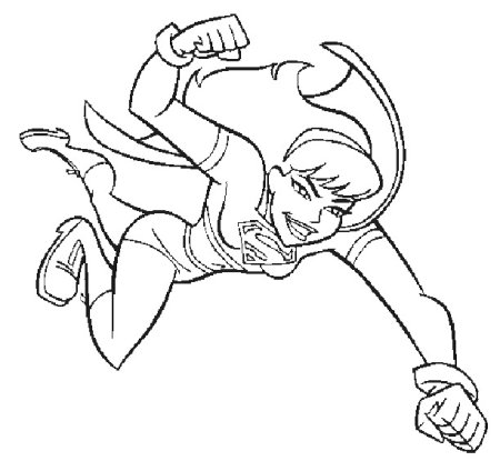 Раскраска супер женщина