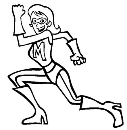 Женщина Супермен раскраска