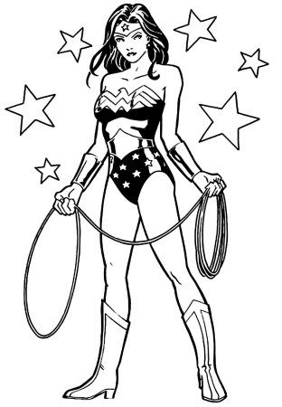 Вандер Вумен раскраска