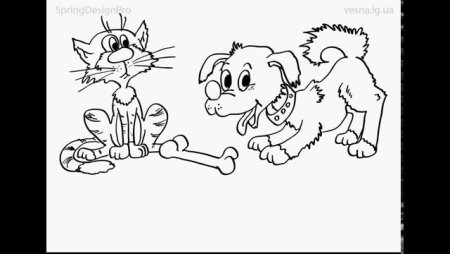 Пять котят раскраска