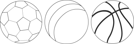 Мячик раскраска для детей