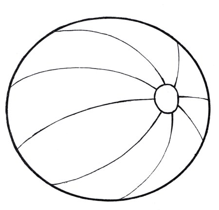 Мячик раскраска для детей