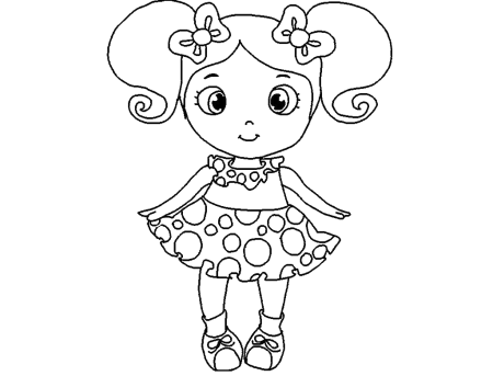 Девочка поет раскраска для детей