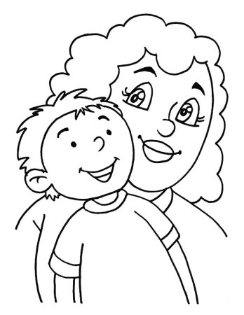 Раскраски на тему мама