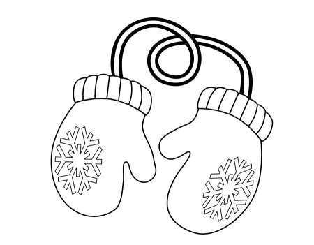 Рукавички раскраска