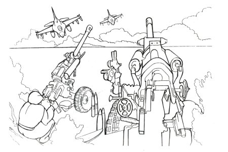 Раскраска: военные