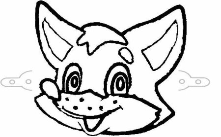 Голова лисы раскраска