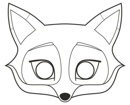 Маска лисы раскраска