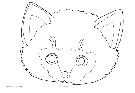Маска лисы раскраска