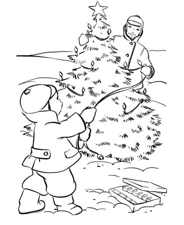 Наряжаем елку раскраска