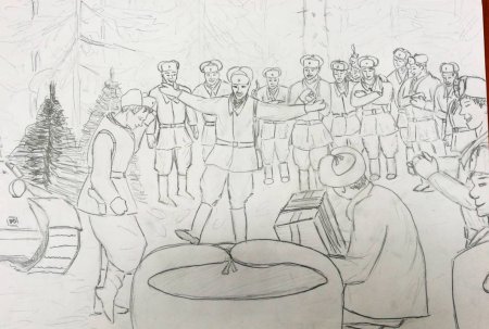 Новый год на войне рисунки