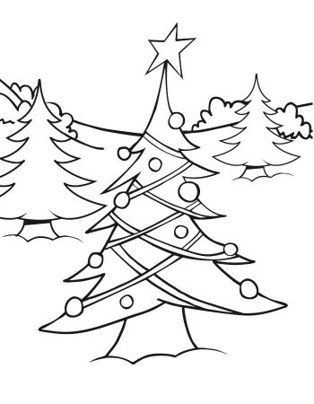 Раскраска новый год елочка