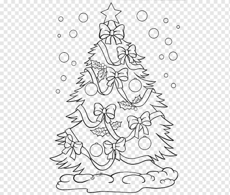 Зимняя елка раскраска