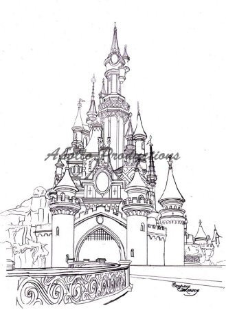 Замок Дисней раскраска