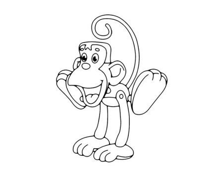 Раскраска обезьяна и очки