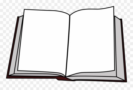 Развернутая книга на прозрачном фоне