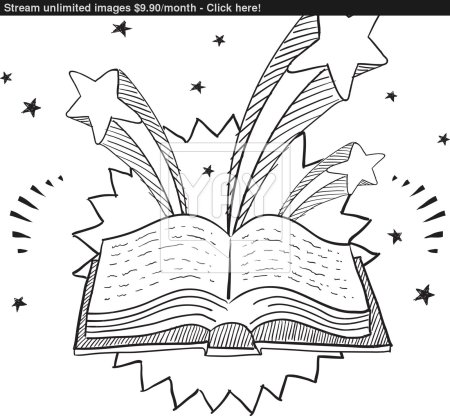 Раскраска книга раскрытая