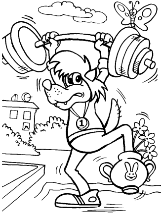 Здоровый образ жизни раскраска