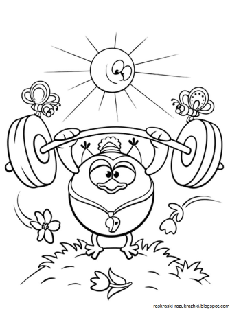 Раскраски Смешарики Савунья Крош