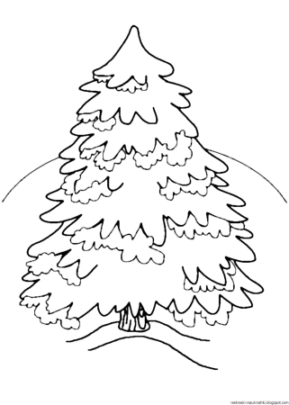 Новогодняя елка карандашом