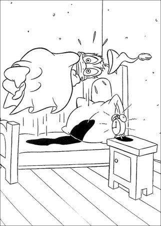 Раскраска утро для детей