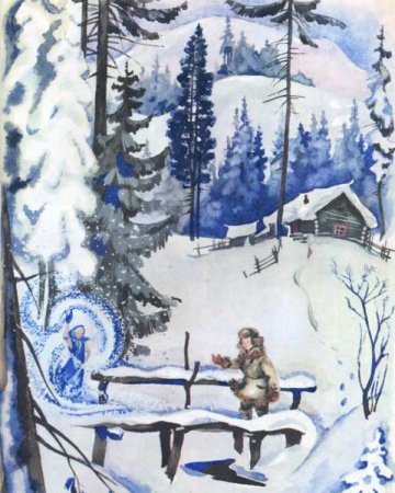 Сказка Снегурочка раскраска