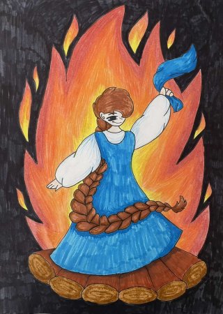 Огневушка поскакушка Бажов раскраска