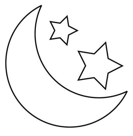 Луна раскраска для детей