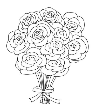 Раскраска Розы