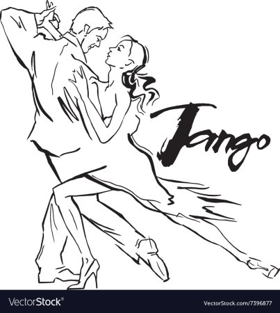 Танго раскраска
