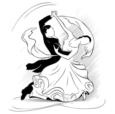 Нарисовать танец вальс