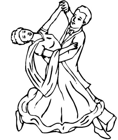 Танцы раскраска для детей