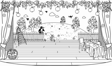 Сцена карандашом