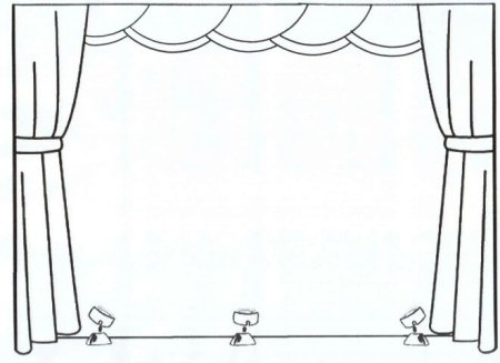 Раскраска Театральная сцена