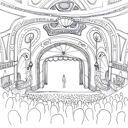 Сцена в театре для раскрашивания